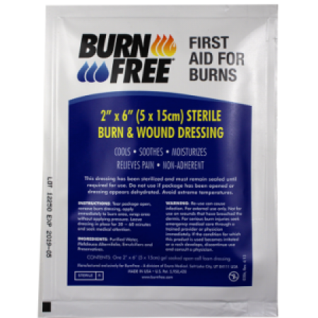 Burn Free - Sterile Burn & Wound Dressing 2" x 6"